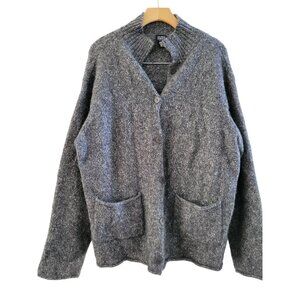 Eileen fisher Gray Cardigan Wool Alpaca blend size 2X Lagenlook office Cabincore